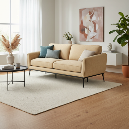 Modernes 3-Sitzer Sofa mit Metallgestell