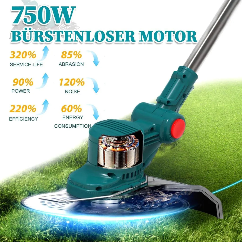Akku Rasentrimmer 750W Detailansicht – Eloramode