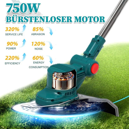Akku Rasentrimmer 750W Detailansicht – Eloramode