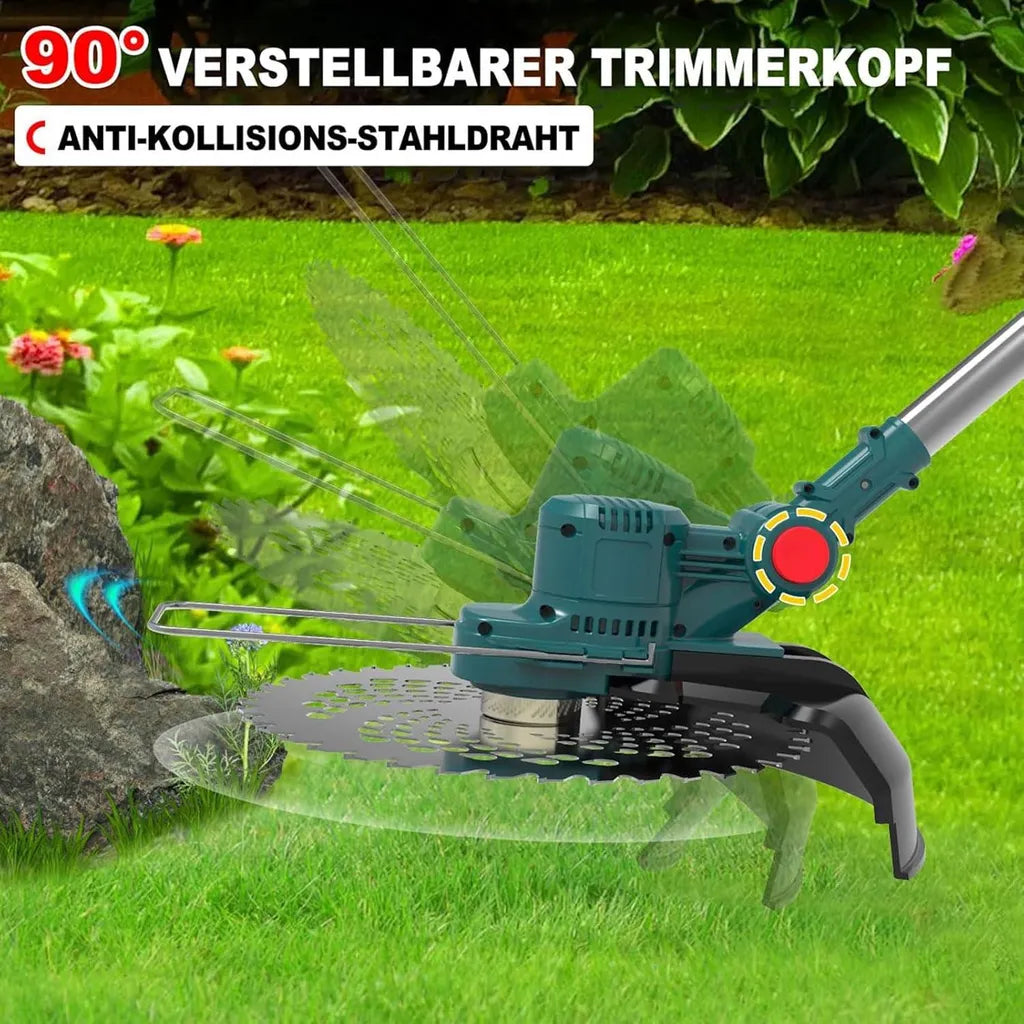 Akku Rasentrimmer 750W Seitenansicht – Eloramode