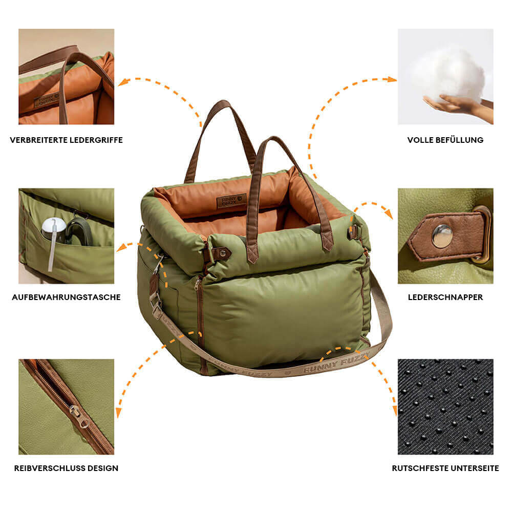 deluxe hundesitz fuers auto Nahaufnahme – Eloramode