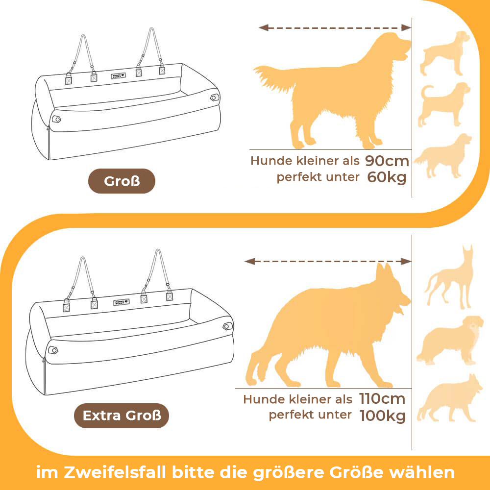 deluxe hundesitz fuers auto Materialansicht – Eloramode