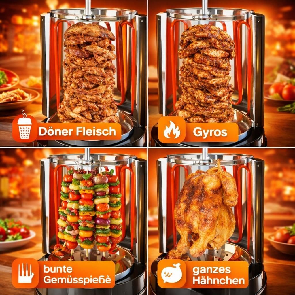 Dönergrill elektrisch Nahaufnahme 2 – Eloramode