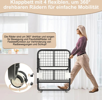 Gästebett klappbar 90x200 Funktionsansicht – Eloramode