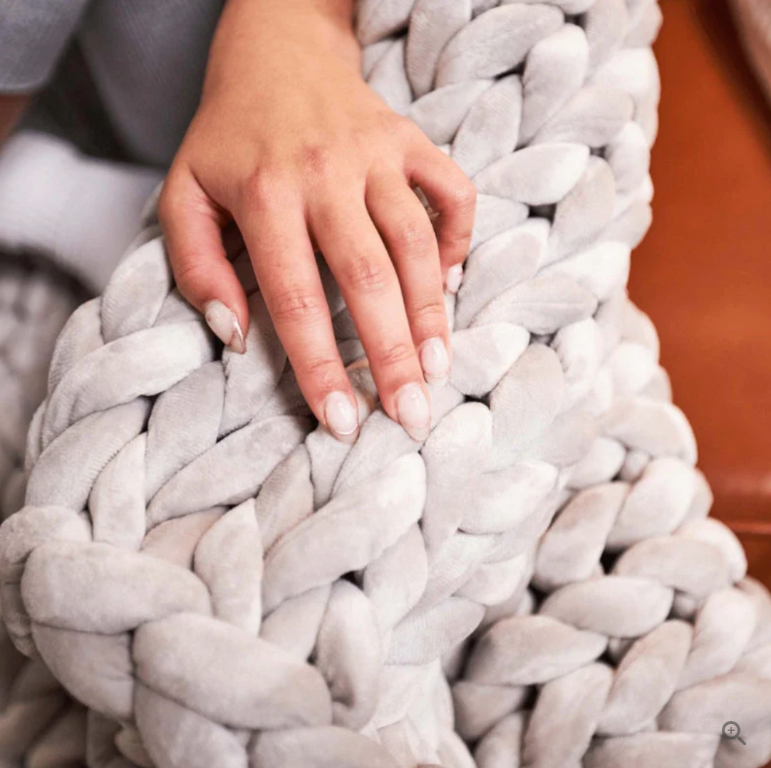 gestrickte decke merinowolle im Einsatz – Eloramode