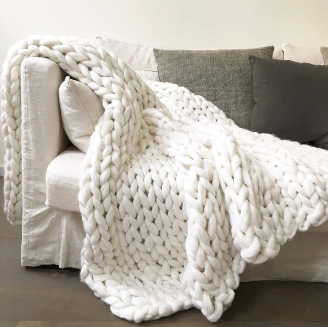 gestrickte decke merinowolle Produktdetails – Eloramode