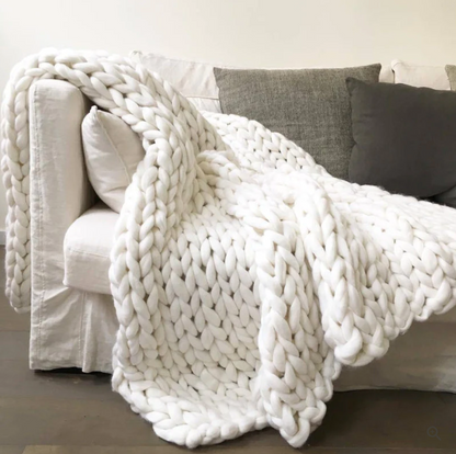gestrickte decke merinowolle Produktdetails – Eloramode