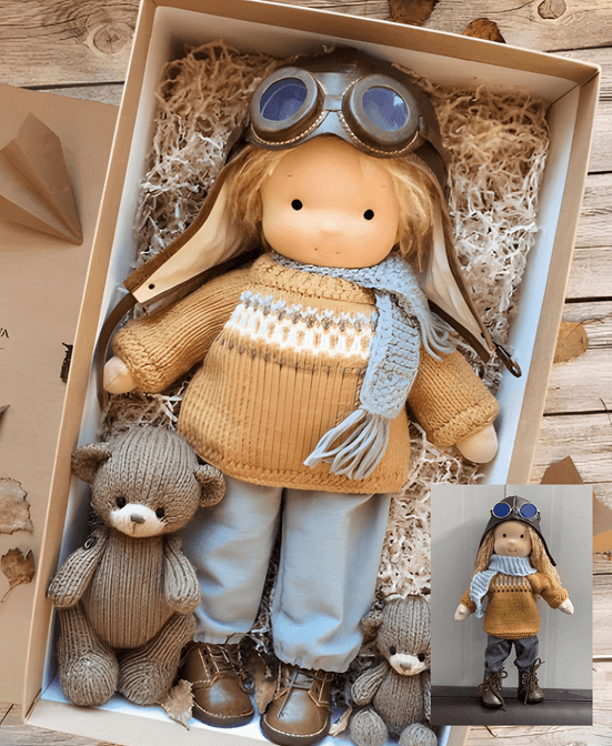 handgefertigte waldorf kuschelpuppe kinder – Eloramode