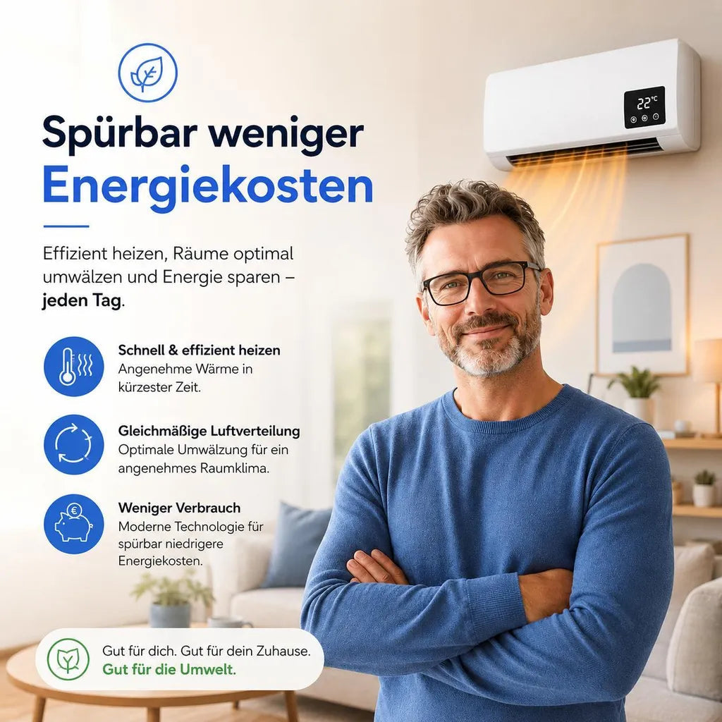 Heizlüfter Ventilator 2in1 Funktionsansicht – Eloramode