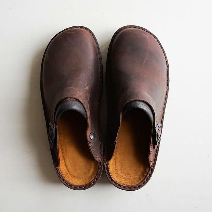 herren lederclogs Detailansicht – Eloramode