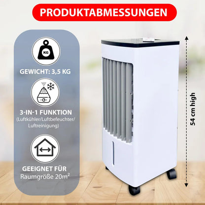 Klimaanlage ohne Abluftschlauch Seitenansicht – Eloramode