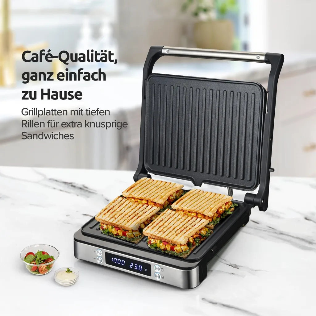 Kontaktgrill XXL 2000W Seitenansicht – Eloramode
