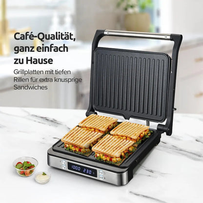 Kontaktgrill XXL 2000W Seitenansicht – Eloramode