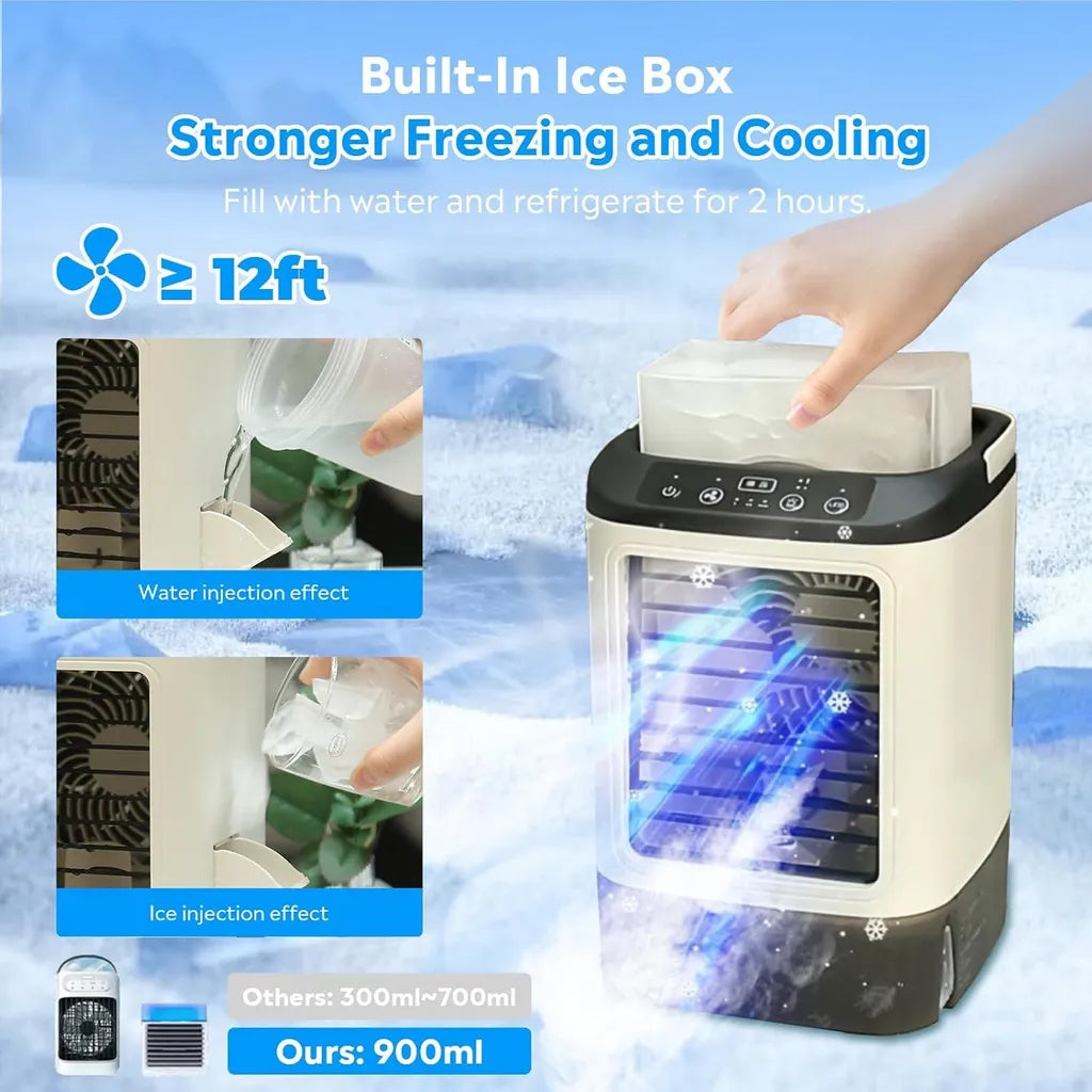 Tragbarer Luftkühler Seitenansicht – Eloramode