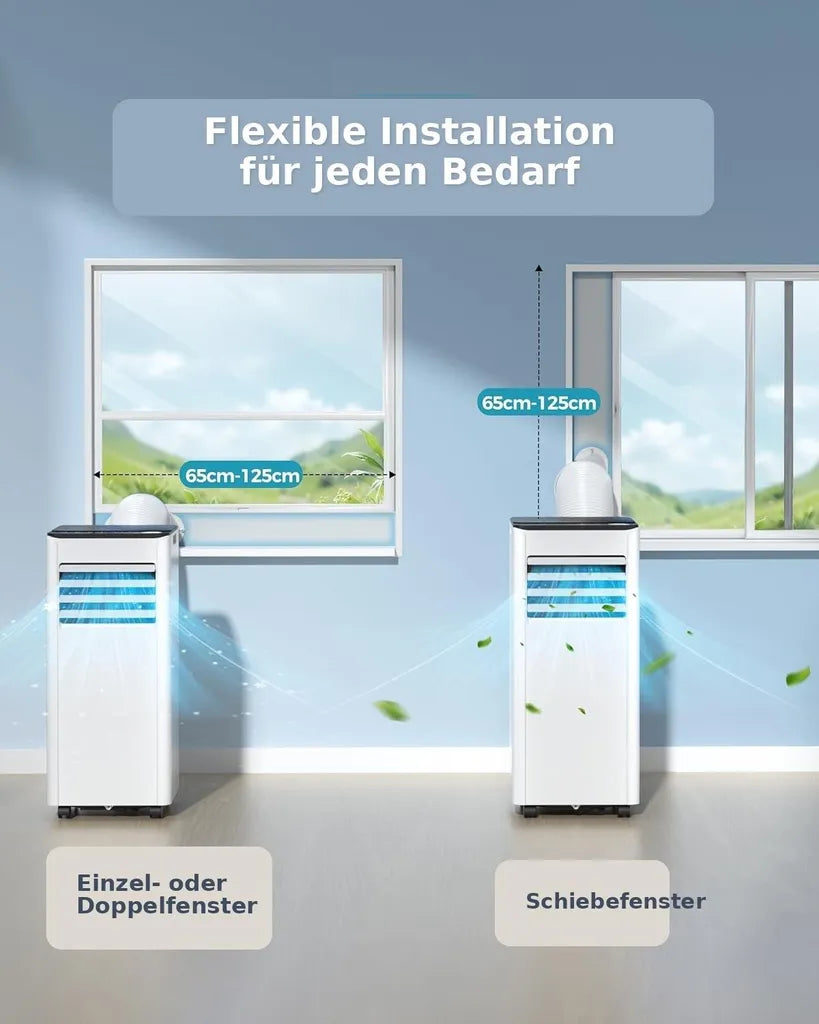 Mobile Klimaanlage 9000 BTU Detailansicht – Eloramode