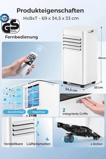 Mobile Klimaanlage 9000 BTU Lieferumfang – Eloramode