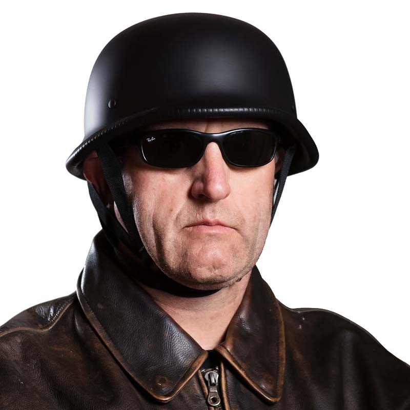 outlaw motorrad halbschalenhelm Nahaufnahme – Eloramode