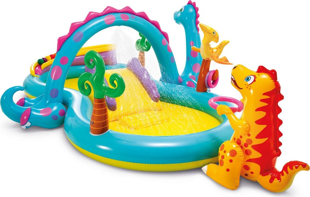 Planschbecken Dinoland mit Rutsche – Eloramode