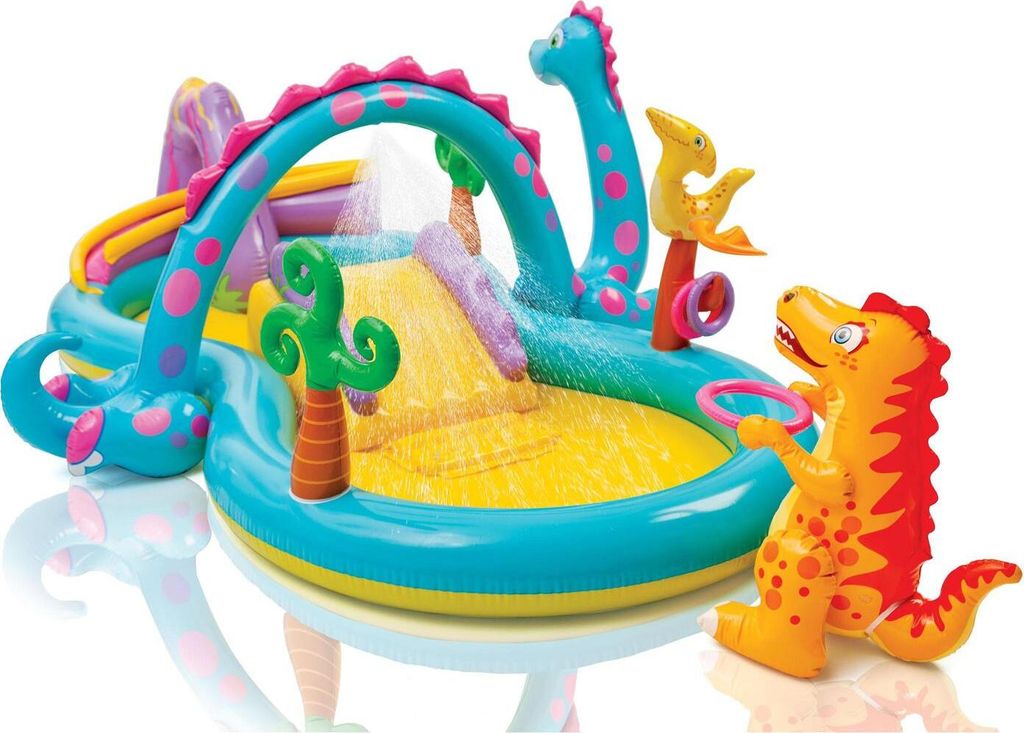 Planschbecken Dinoland mit Rutsche Produktansicht – Eloramode