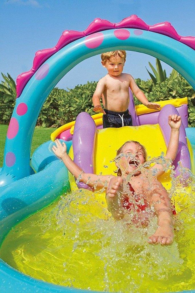Planschbecken Dinoland mit Rutsche Lieferumfang – Eloramode
