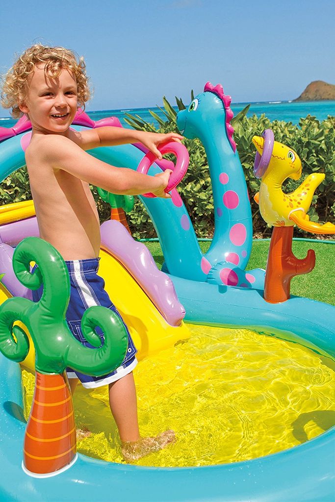 Planschbecken Dinoland mit Rutsche Detailansicht 2 – Eloramode
