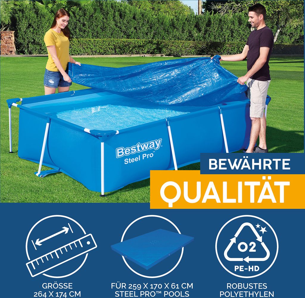 Pool Abdeckplane 264x174 Detailansicht – Eloramode