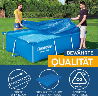 Pool Abdeckplane 264x174 Detailansicht – Eloramode