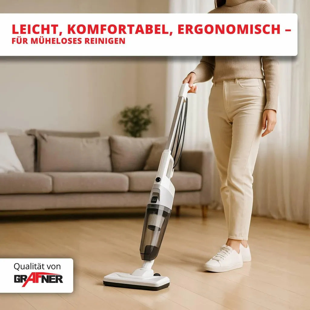 Stielstaubsauger beutellos im Einsatz – Eloramode