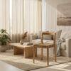 Barhocker aus Eschenholz mit Seegras-Sitz